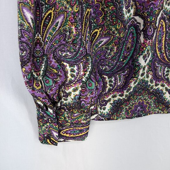 JCrew Blouse Womens Medium Talitha Paisley Print Long Sleeve Top - Picture 6 of 13